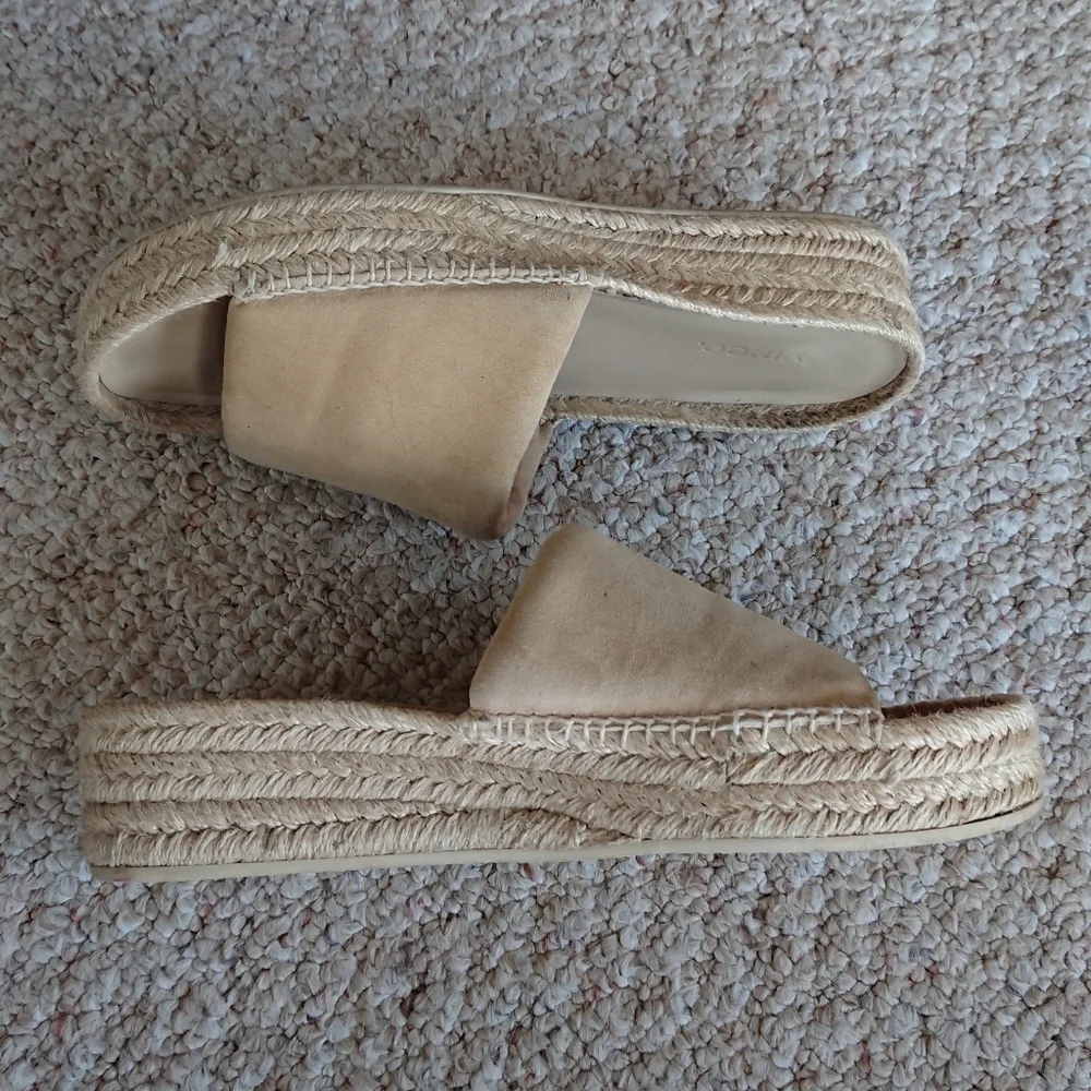 Vince Jesse suede slip-on platform sandals size 7